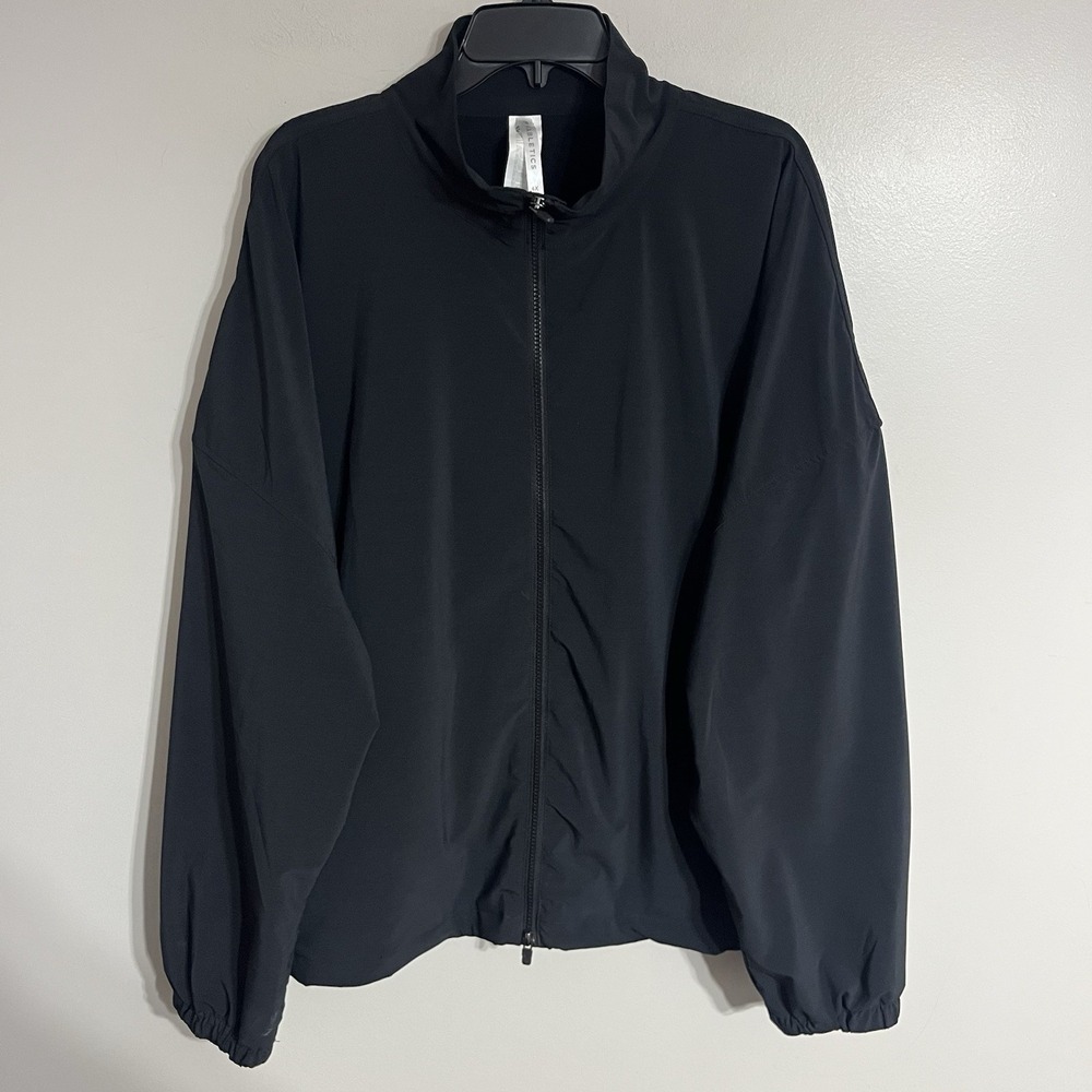 Fabletics Franchise‎ Woven Jacket Full Zip Adjustable Bungee Size 4XL Black